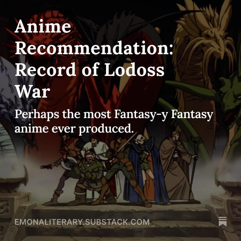 Anime Recommendation: Record of Lodoss&nbsp;War