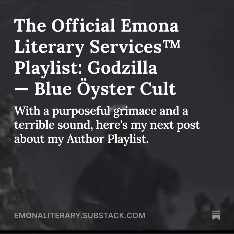 The Official Emona Literary Services™ Playlist: Godzilla — Blue Öyster&nbsp;Cult