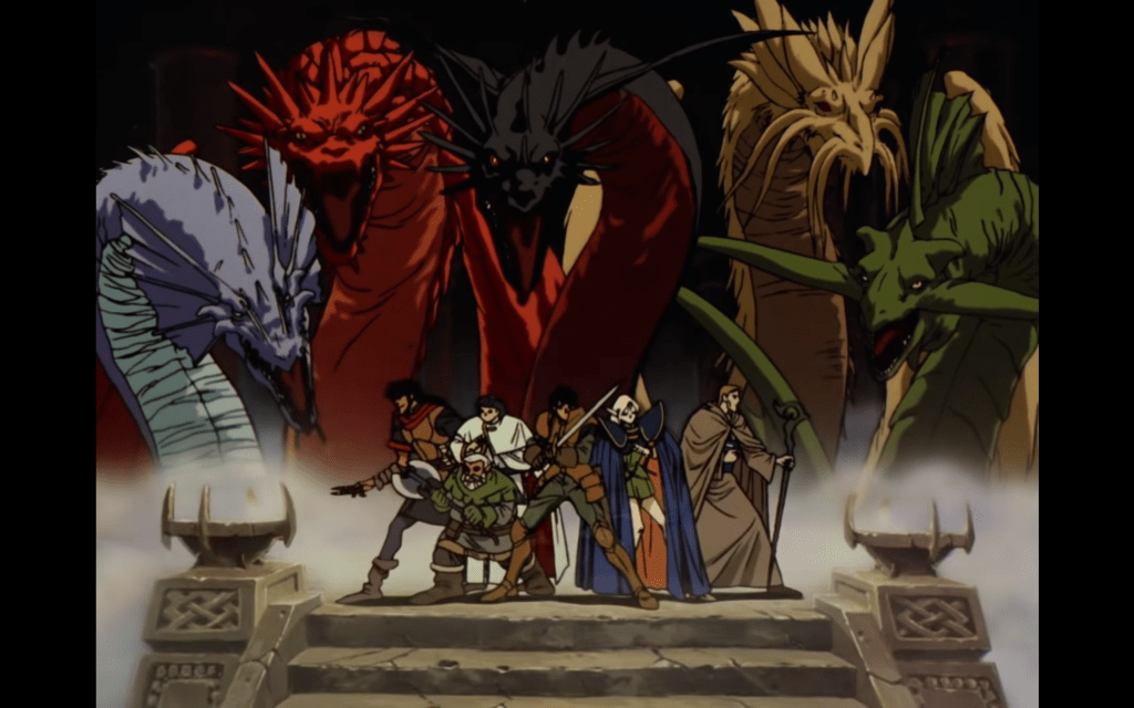 A still from the opening of "Record of Lodoss War."