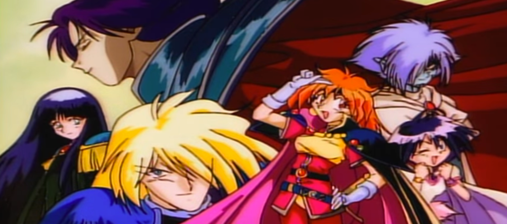 The primary cast of "Slayers."