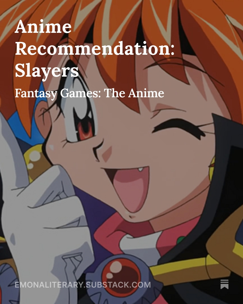 Promotional art for my Substack post about Slayers.