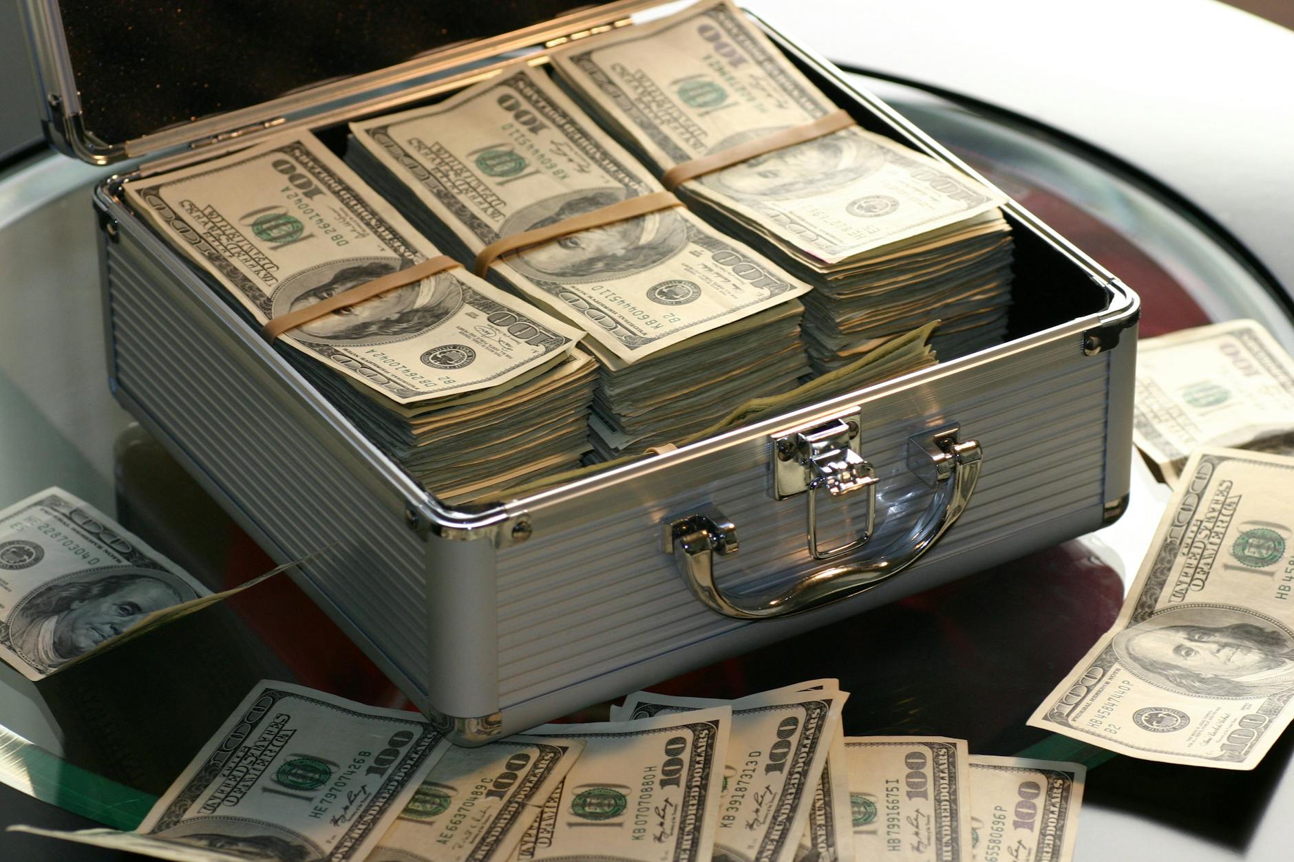 A briefcase of money.