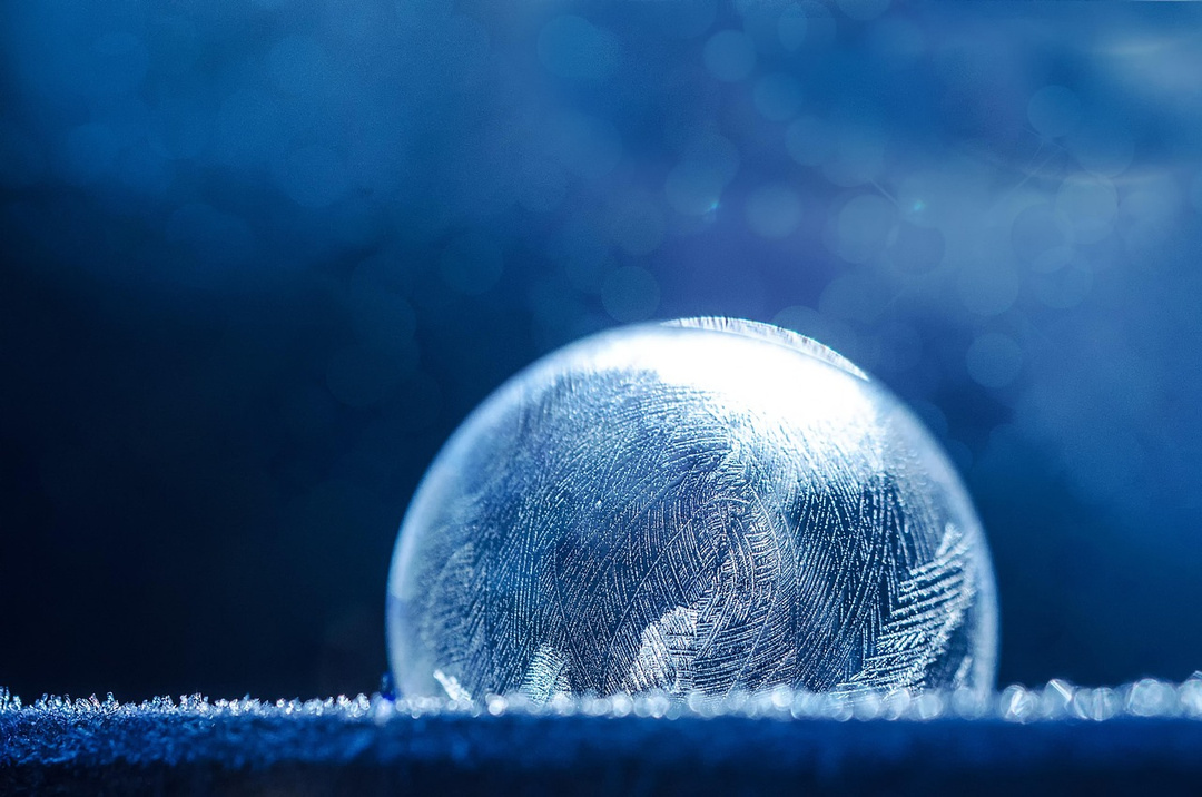A frozen bubble