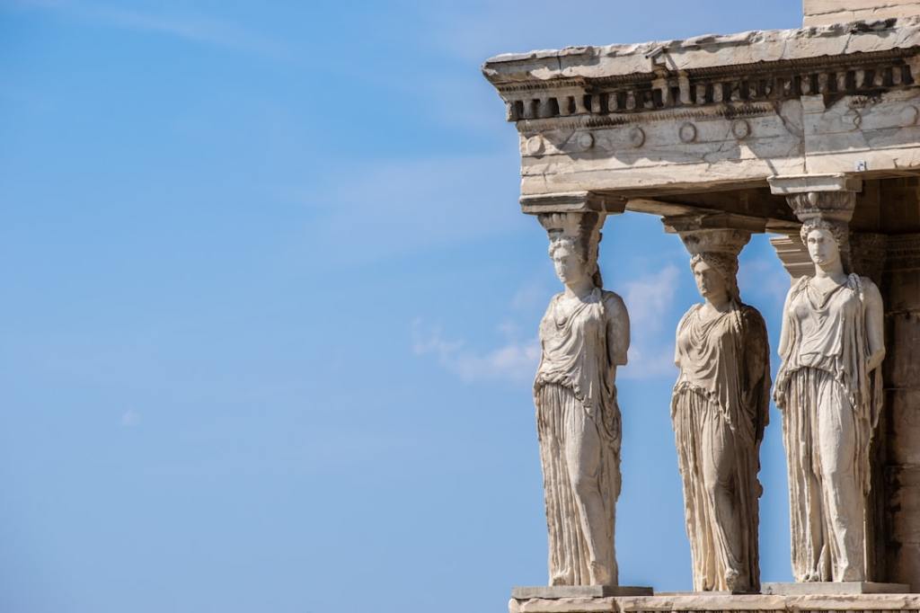 The Caryatid Porch of the Erechtheion.