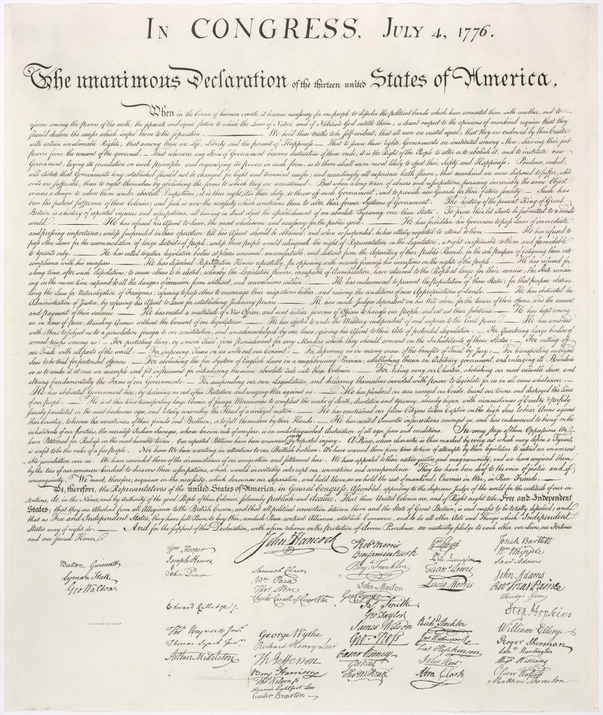 The United States Declaration of Independence.