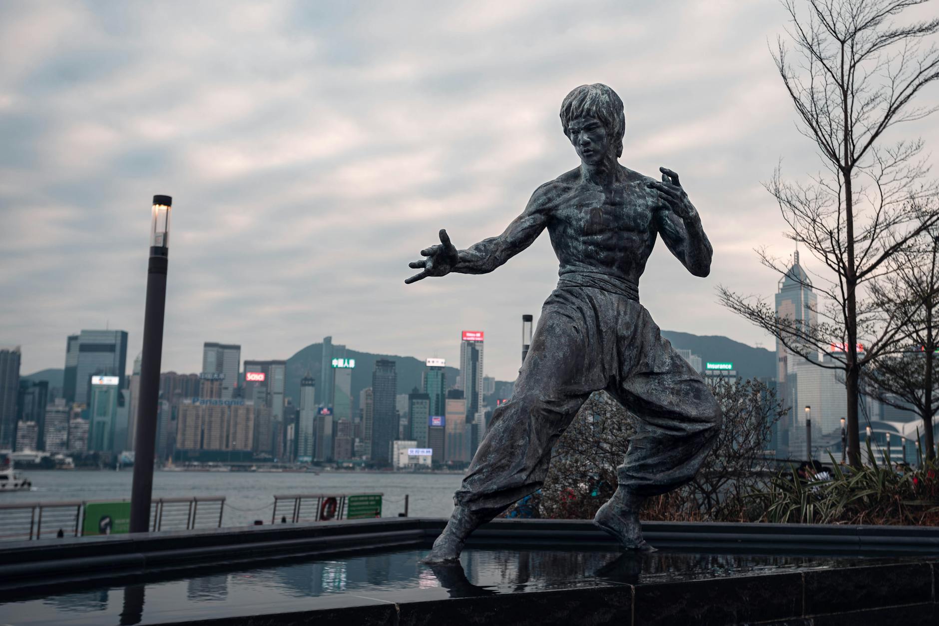 The Bruce Lee statue in Hong Kong.