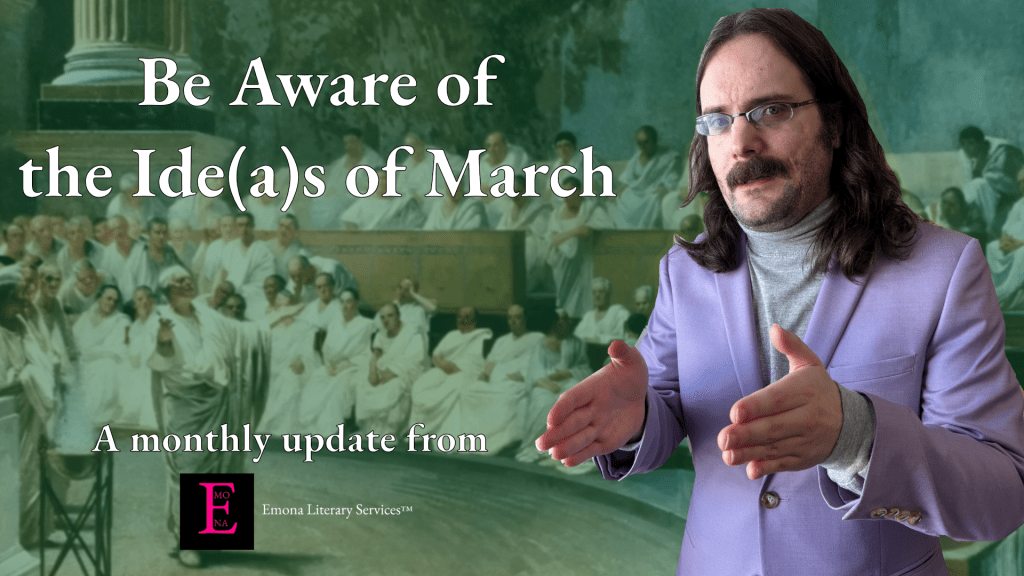 Cover art for Emona Literary Services'™ March update.