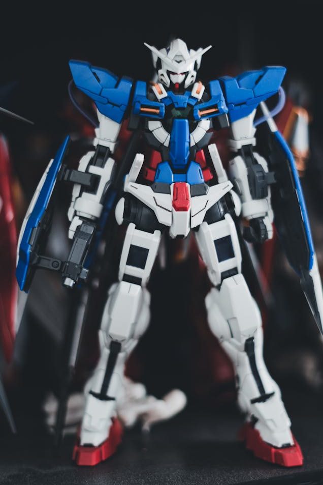 A Gundam model.