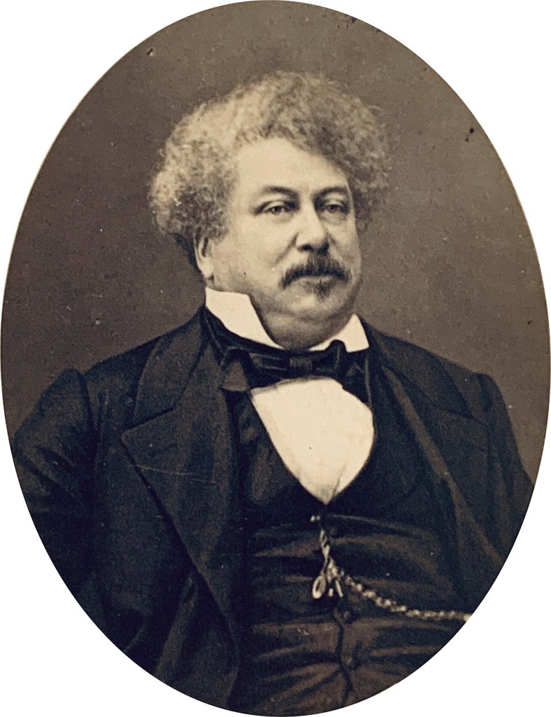 A portrait of Alexandre Dumas.