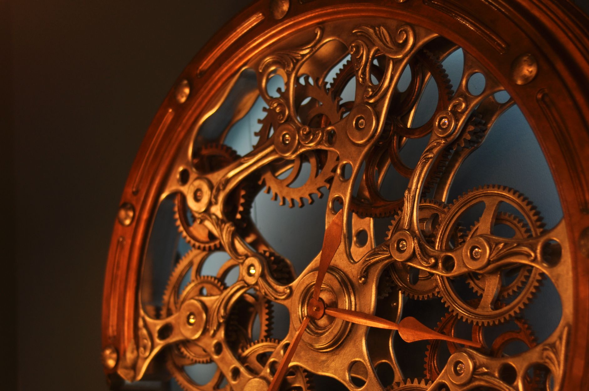Brass gears.