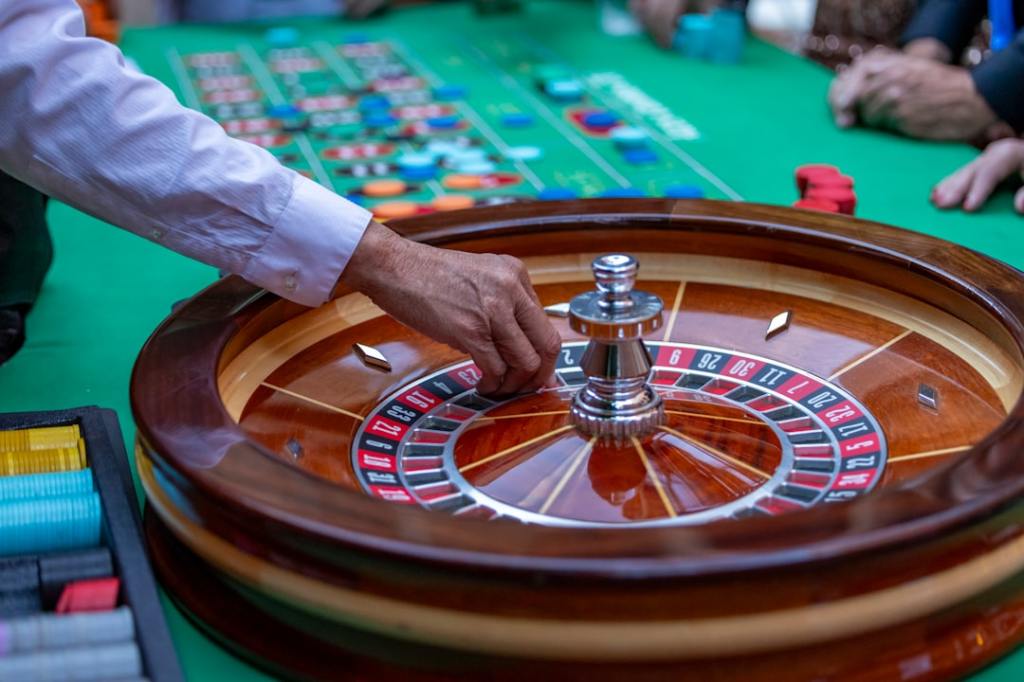 A roulette wheel.