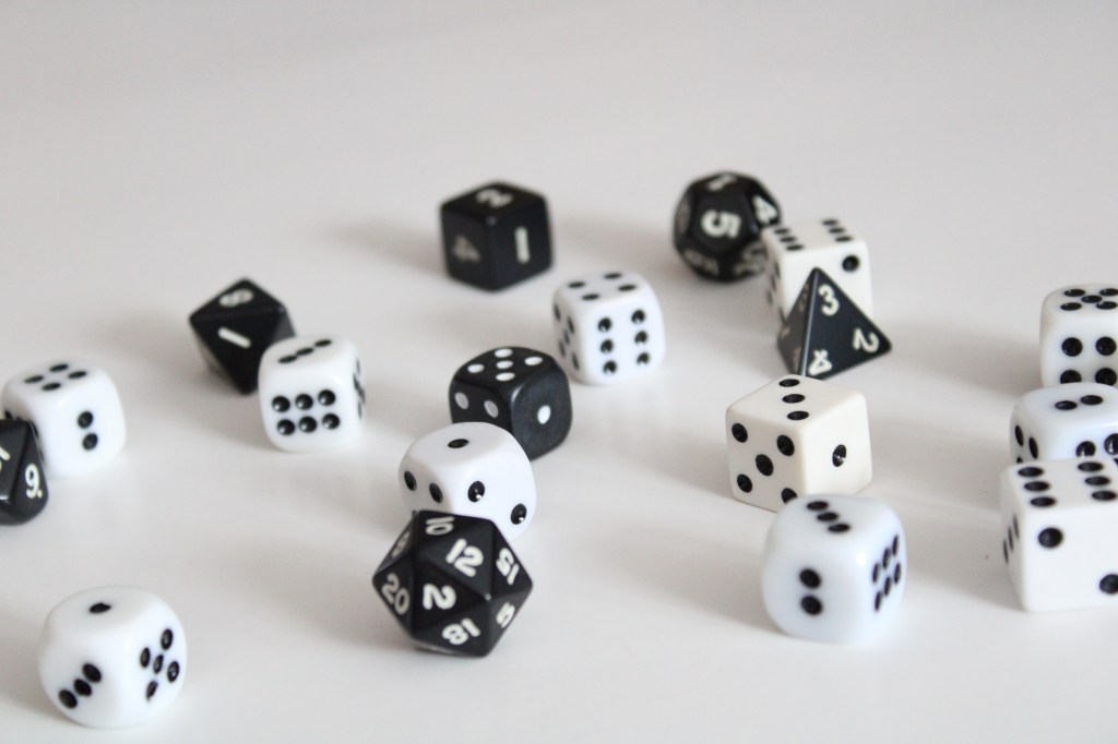 Black and white dive for Dungeons & Dragons.