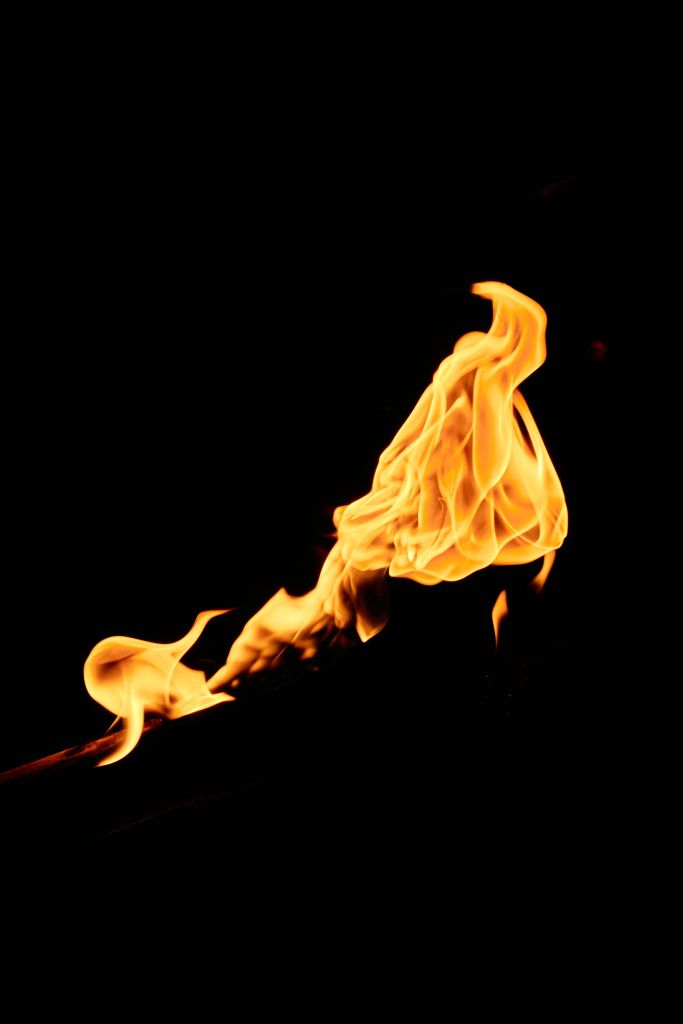 A flaming sword