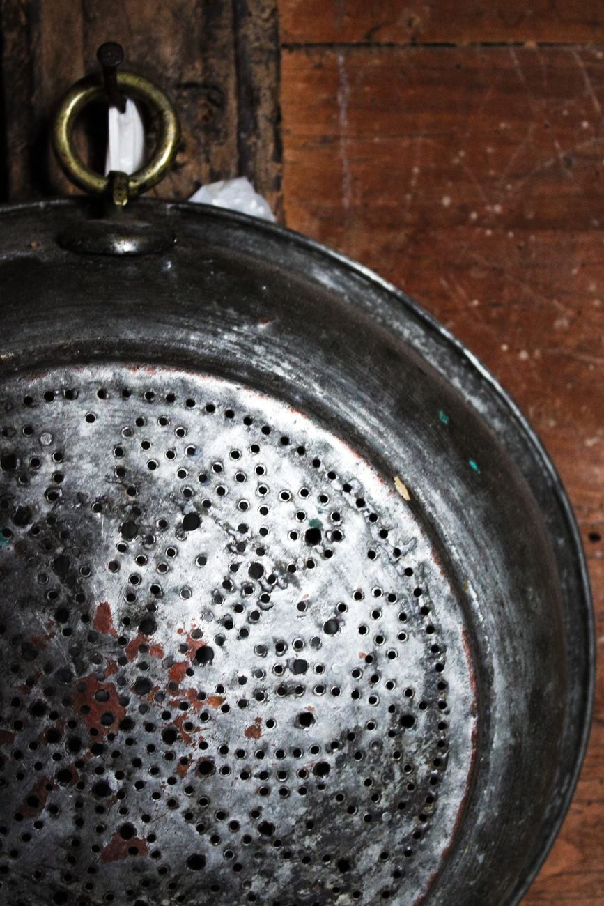 An old colander.