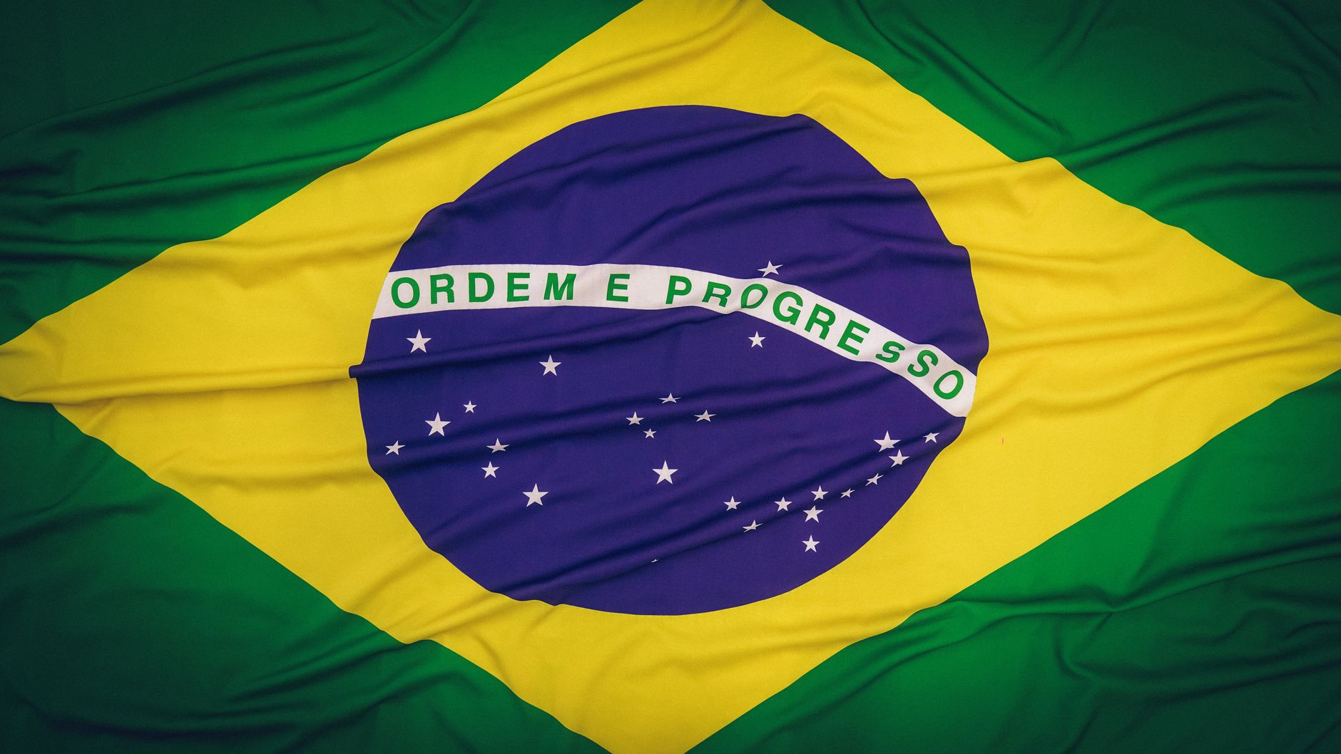 The flag of Brazil.