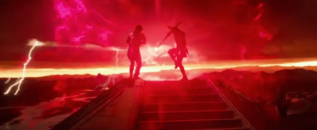 Horus and Set fighting in Gods of Egypt.