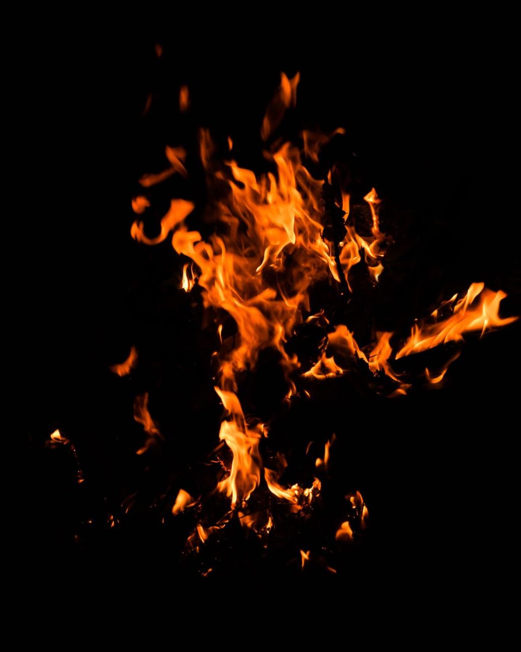 Flames on a dark background.