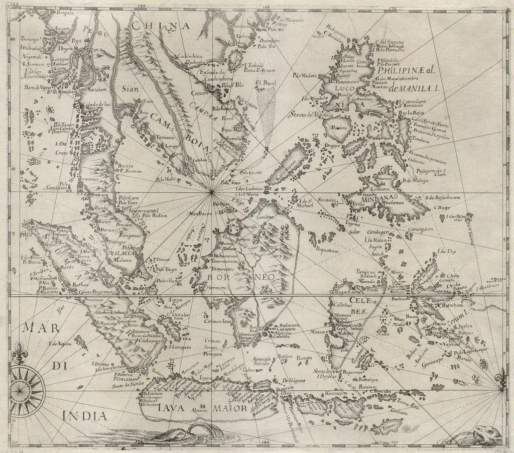 A period map of the South China Sea.