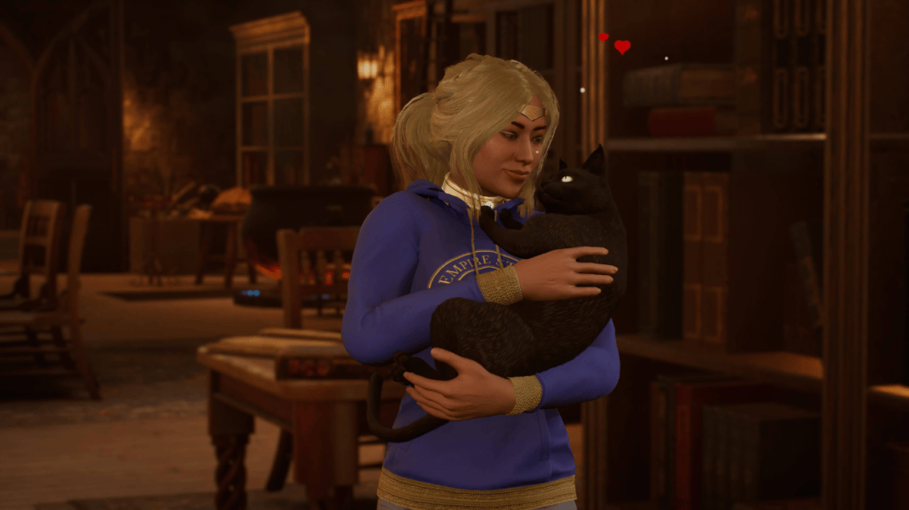 The Hunter holding the cat from Midnight Suns.