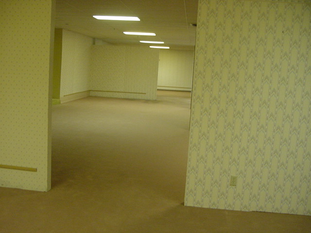 The empty showroom that inspired the Backrooms story.